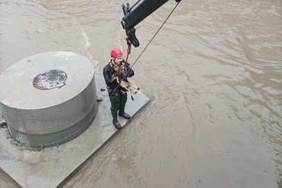 Derede köpek kurtarma operasyonu