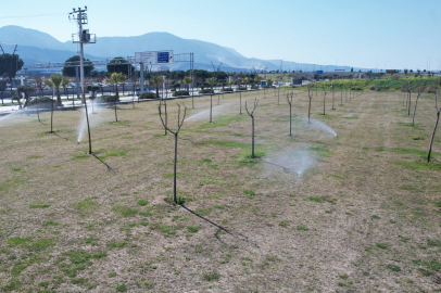 Manisa'da yeşil alanlarda akıllı sulama dönemi
